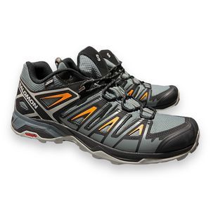 Salomon X Ultra Pioneer CSWP Mens 12.5 Hiking Shoe Gray Orange 472077 Waterproof